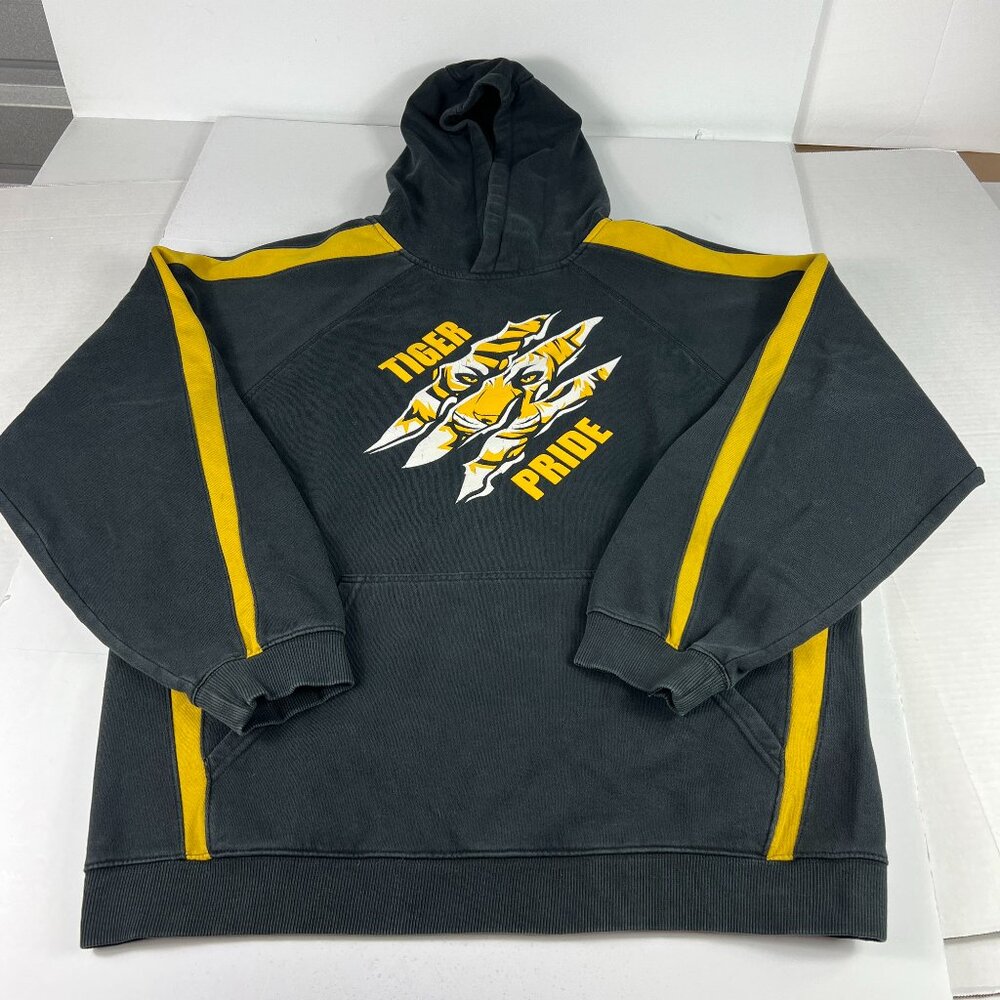 Missouri Tigers Pride Sweatshirt Adult Extra Large Black Faded Big Logo Hoodie
